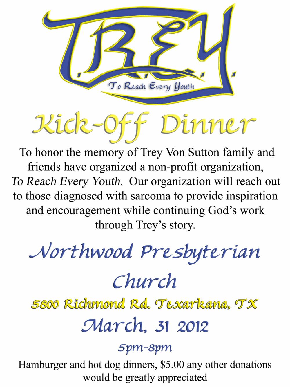 TREY Kick Off Dinner